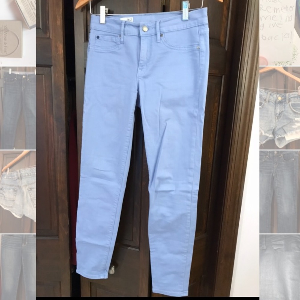Powder Blue Straight Leg Pants